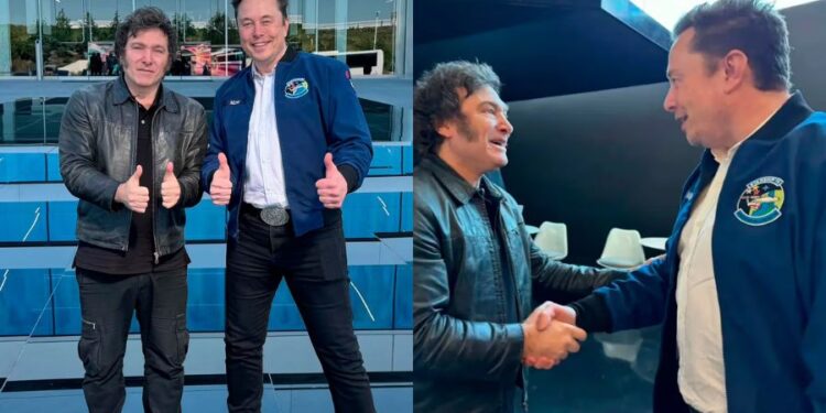 Javier Milei se reunió con Elon Musk en la fábrica de Tesla