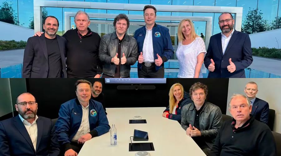 Javier Milei se reunió con Elon Musk en la fábrica de Tesla